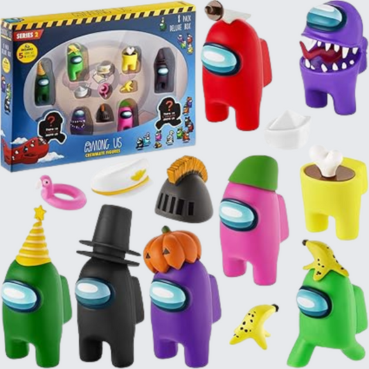Among Us | Series 2 Crewmate Figures | 8 Pack Box V2 | Yellow Bone