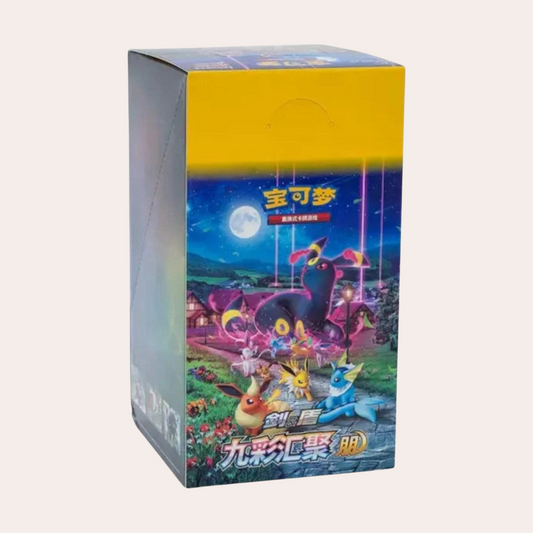 Pokemon Chinese Jumbo Nine Colors Gathering Eevee Heroes cs4Ac Simplified Chinese Booster Box
